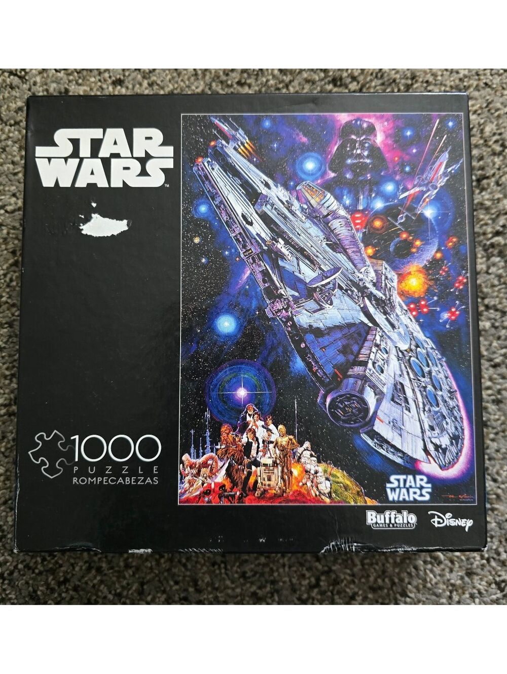 Star Wars Millennium Falcon Characters 1000 Pc Jigsaw Puzzle Complete HTF Rare